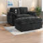 Canapé inclinable réglable double, tissu chenille, noir moderne, pour la maison