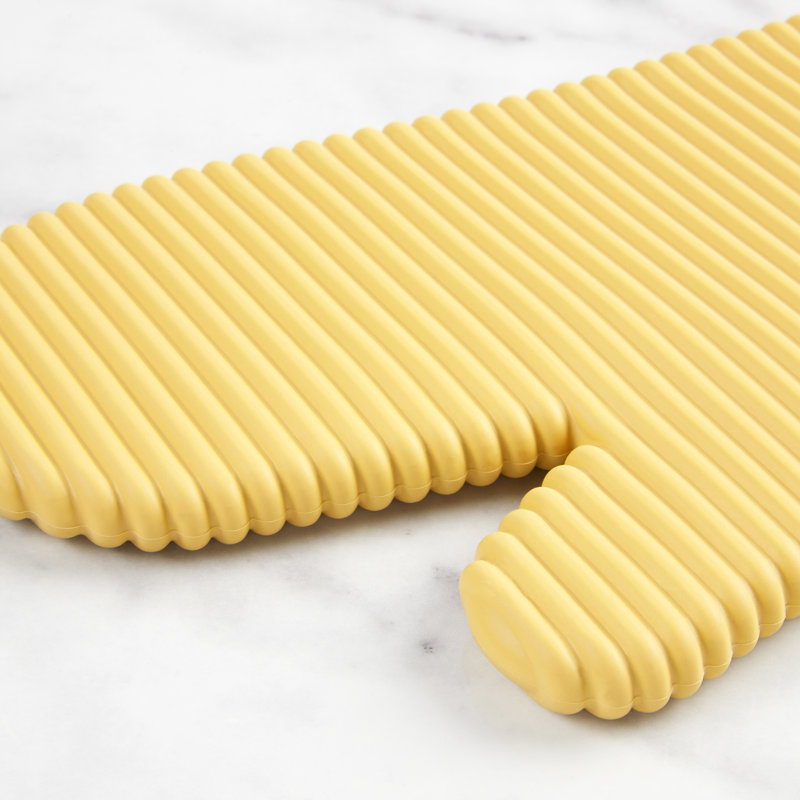 KitchenAid Ribbed Soft Silicone Oven Mitt, Butter Yellow