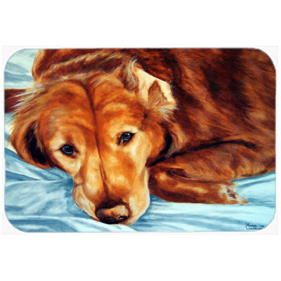 Planche à découper en verre caroline trésors golden retriever