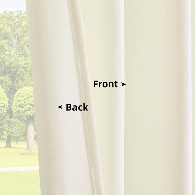 Velvet Curtains 2 Panels Luxury Blackout Rod Pocket Thermal Insulated Window Curtains, Soft Decorative Room Darkening Drapes for Home Living Room, Ivory White, 52"x84"