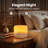 Cylinder Natural Amber Jade Marble Table Lamp, 3-Level Dimmable Warm LED Night Light, USB-C Rechargeable Jade Stone Bedside Lamp, Portable Cordless Ambient Lamp for Indoor & Outdoor Use