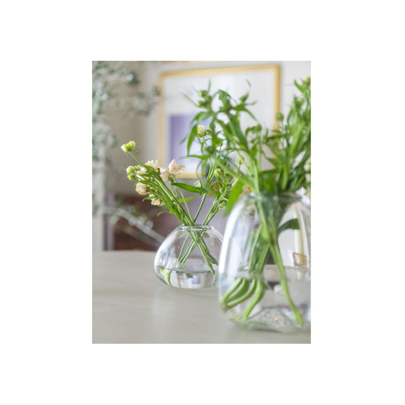 Dimpled Handmade Glass Table Vase
