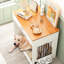 Large Dog Crate Furniture with Flip-up Door, Drawer-1717629969