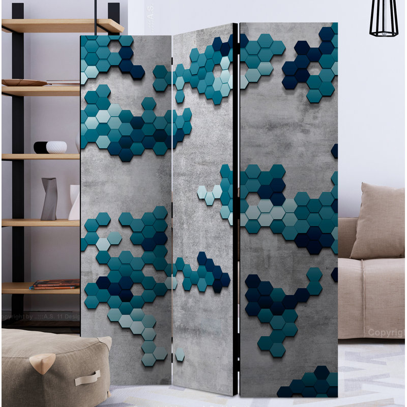 Saugatuck 172 cm H Solid Wood Folding Room Divider, 3