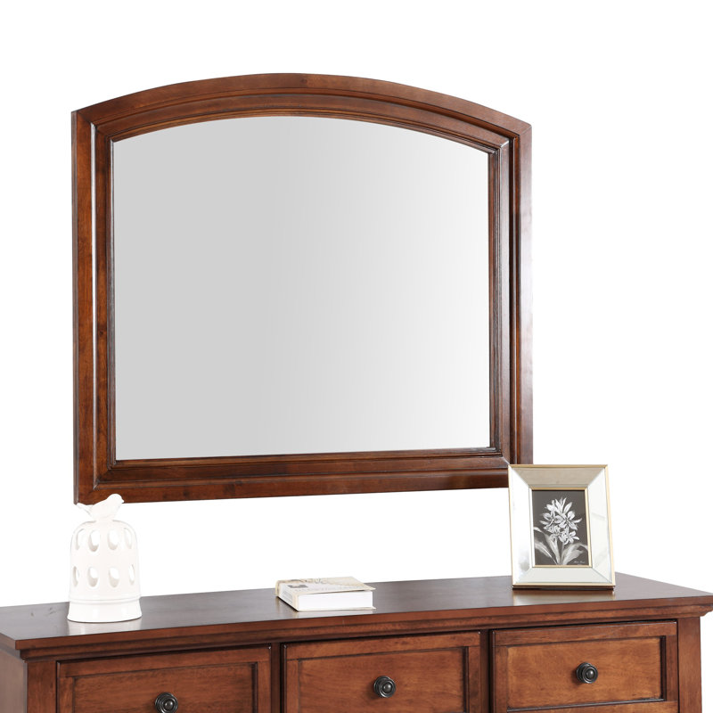 Charmant miroir traditionnel cerise