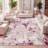 Contemporary Pop Modern Abstract Vintage Faded Maroon/Gray Rug-1075811668
