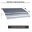 Retractable Awning Patio Awnings Sun Shade Shelter With Manual Crank Handle, 280G/M² UV & Water-Resistant Fabric And Aluminum Frame For Deck, Balcony, Yard-112604596-112604598