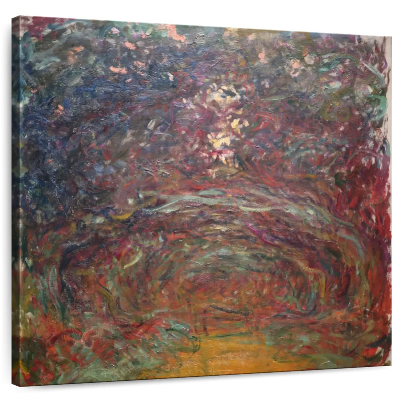 Chemin sous la rose Arches Giverny, H 20 po x l 20 po