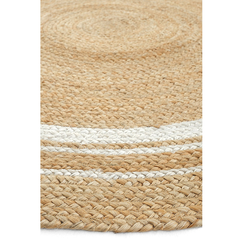 Round Jasmyn Geometric Hand Knotted Indoor / Outdoor Area Rug, Round 2'11"