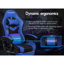  Gaming Chair 12 RGB LED Massage Padded Swivel Recliner Computer Office-980360443-980360445