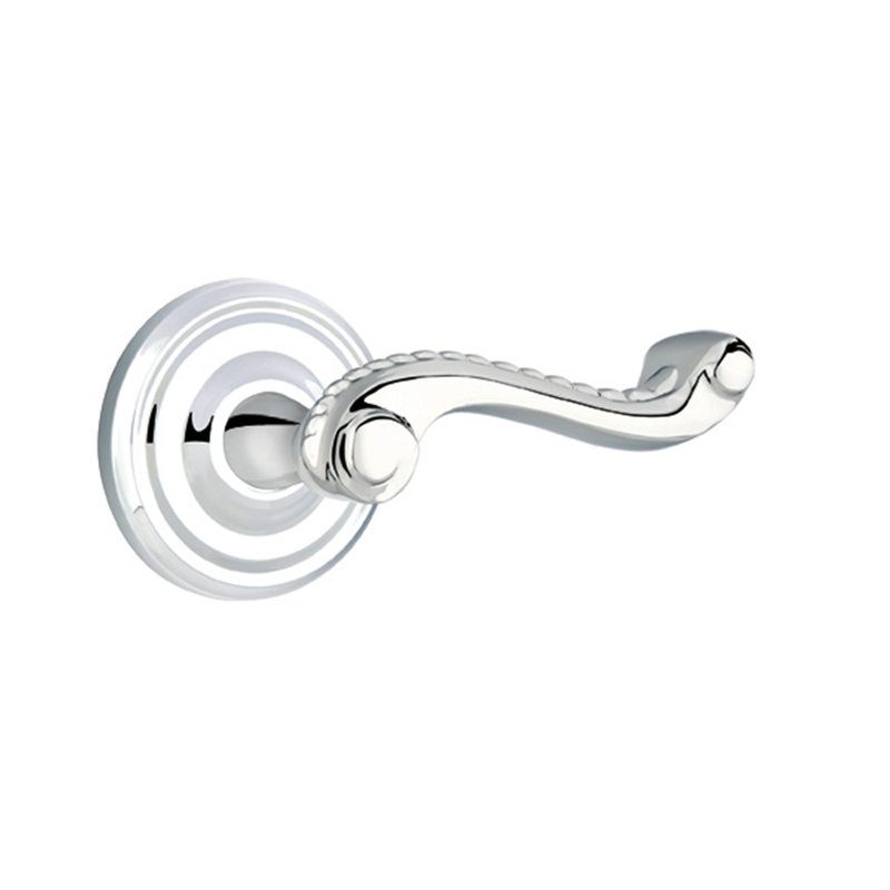 Keyed (Entry) Door Lever with Rosette, Left, Bright Chrome, Yes