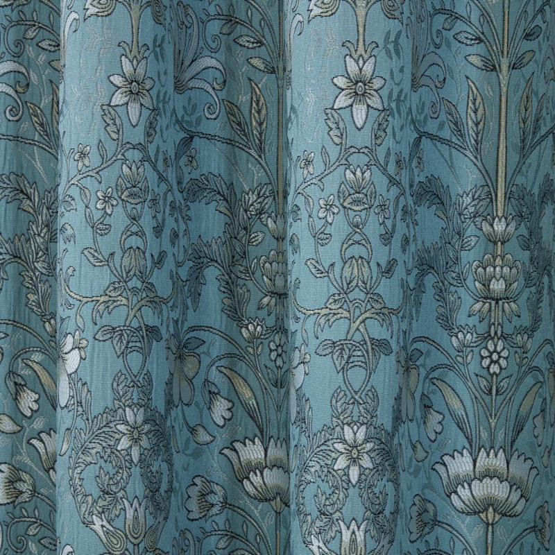 Deloria Room Darkening Curtain Pair, 90" x 72", Blue