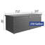 Coffre de terrasse en métal galvanisé avec serrure et vérin hydraulique à fermeture en douceur et à fermeture en douceur L 71,25 po x l 31,1 po x H 27,9 po Bioorts LeisureTime 210-94848103