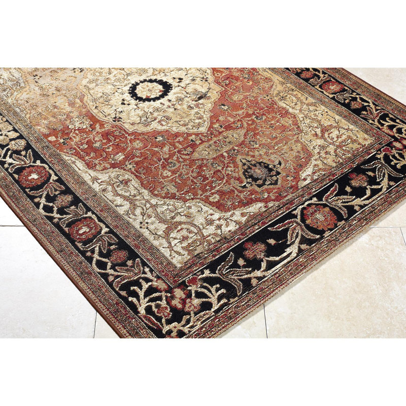 Tapis tissé à la machine Erlys, Rectangle 7 pi 10,5 po x 10 pi 0,1 po