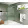 Aurora 38 in. x 78 in. Fully Frameless Fluted Radius Single Fixed Shower Panel