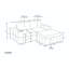 Canapé modulaire rembourré 3 pièces Brytney