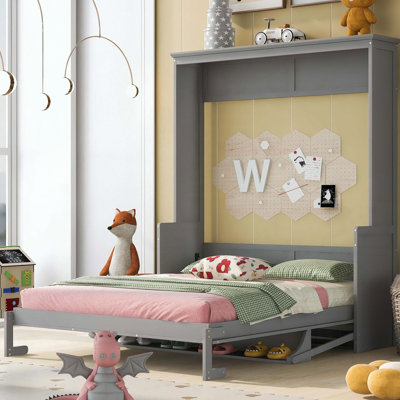 Grand lit escamotable avec tablette