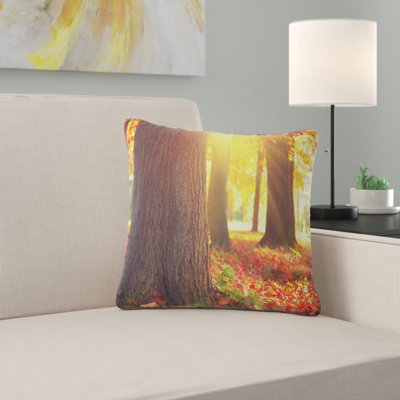 Coussins d'automne à la lumière du soleil - paysage imprimé