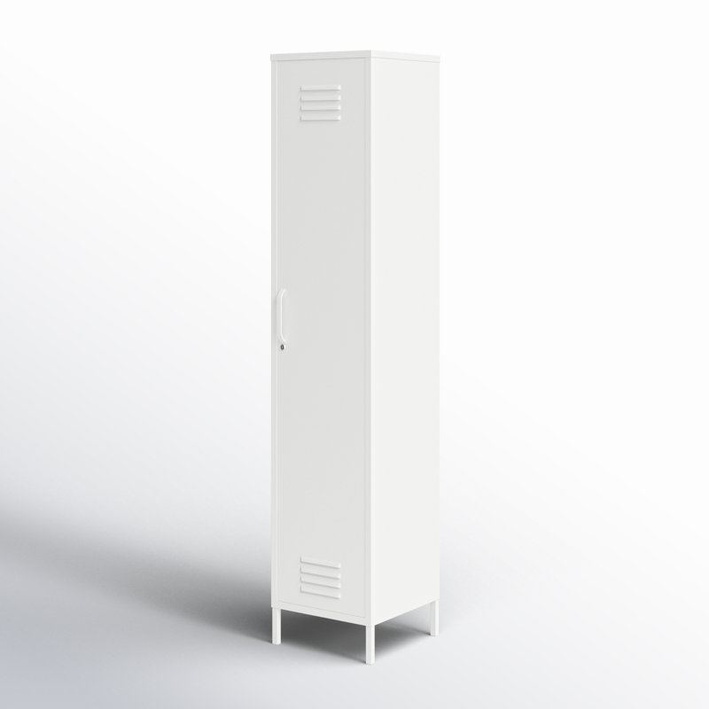 Armoire de rangement à 4 tablettes Gioia, Blanc doux