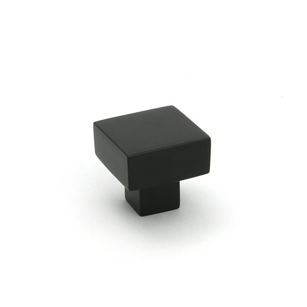 Albers Square Knob, Aged Bronze, 0.98" Knob Diameter