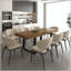 Table de salle à manger extensible en bois vieilli avec base noire-936437153-936437166