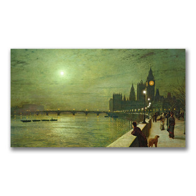 "réflexions sur le thames" par john atkinson grimshaw, reproduction d’art sur toile tendue
