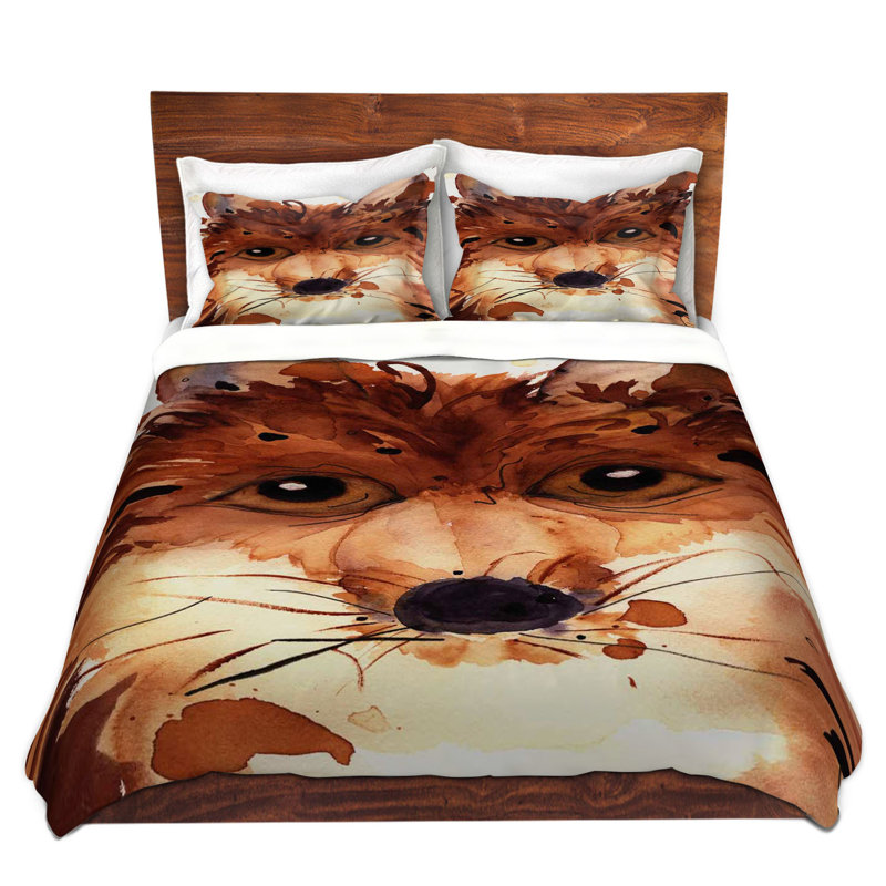 Ensemble de housse de couette foxy, 1 housse simple + 1 taie standard