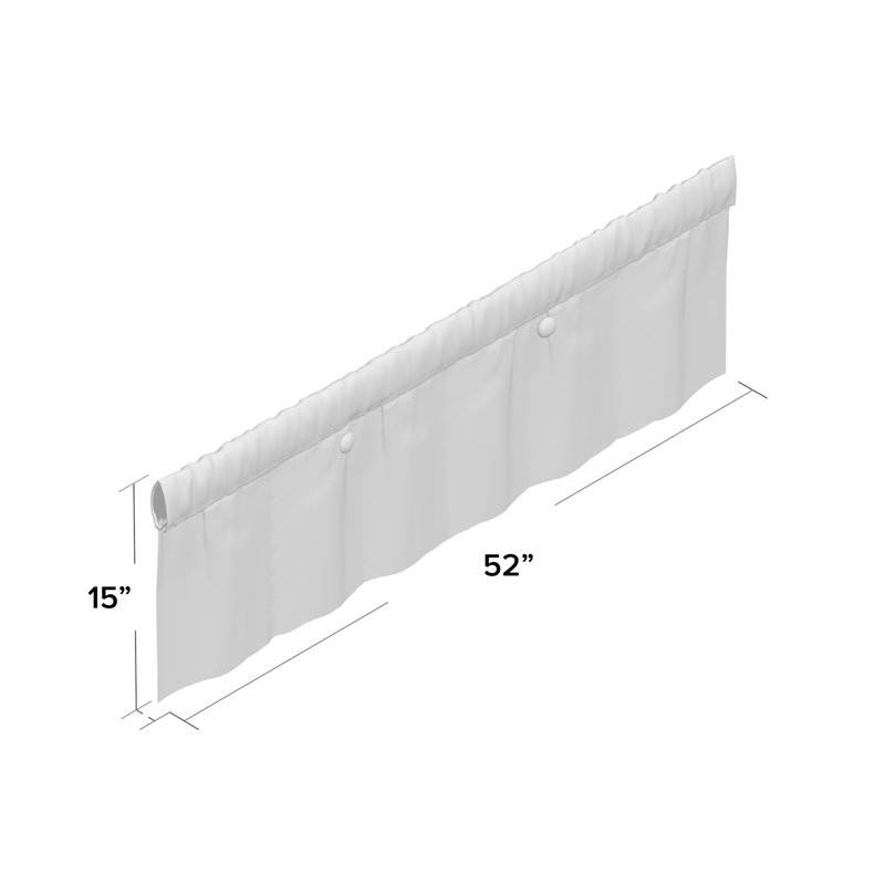 Matanah Tailored Window Valance, Gray