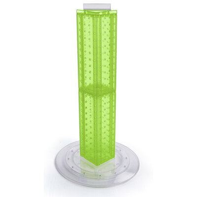 Four-sided 4"W x 24"H Pegboard Tower with Revolving 14.5" Base