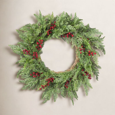 The Holiday Aisle® Lexianna 24" Cedar Wreath