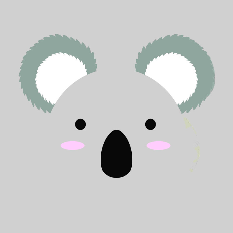 " Koala Face 2 ", 30" H x 30" W  
