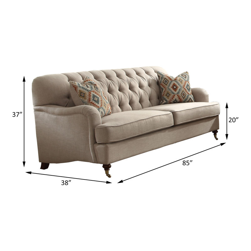 Canapé Charles of London de 85 po Batholo, Gris foncé