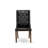 Forney Parsons Dining Chairs - Button Tufted Nailhead Trim Black Faux Leather Padded Chairs, Set of 2, Jacobean-57377380-130944819