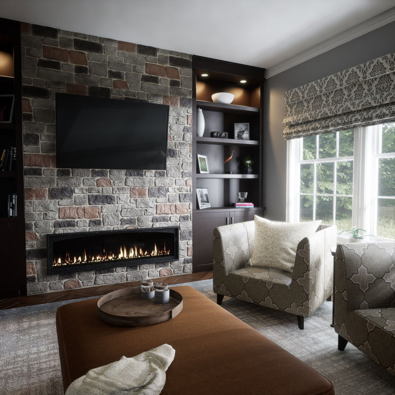 Smolder Faux Stone Urethane Panel, 48"W x 23.75"H