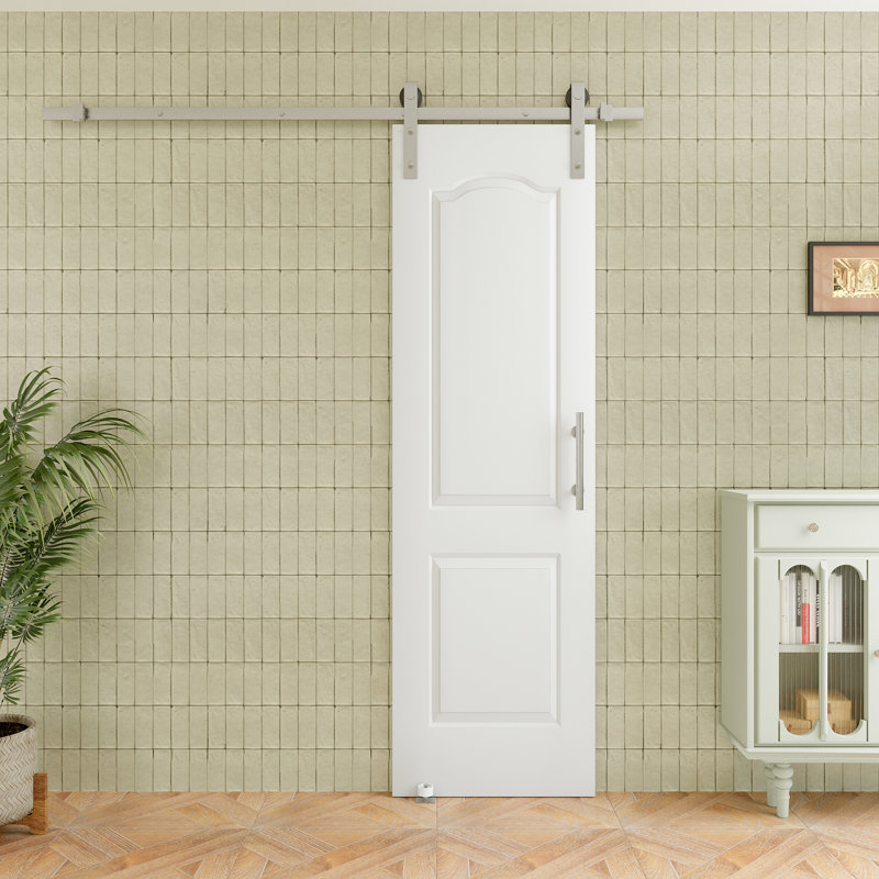 Porte de grange coulissante en bois 80 po H 2Lite, 24 po x 80 po