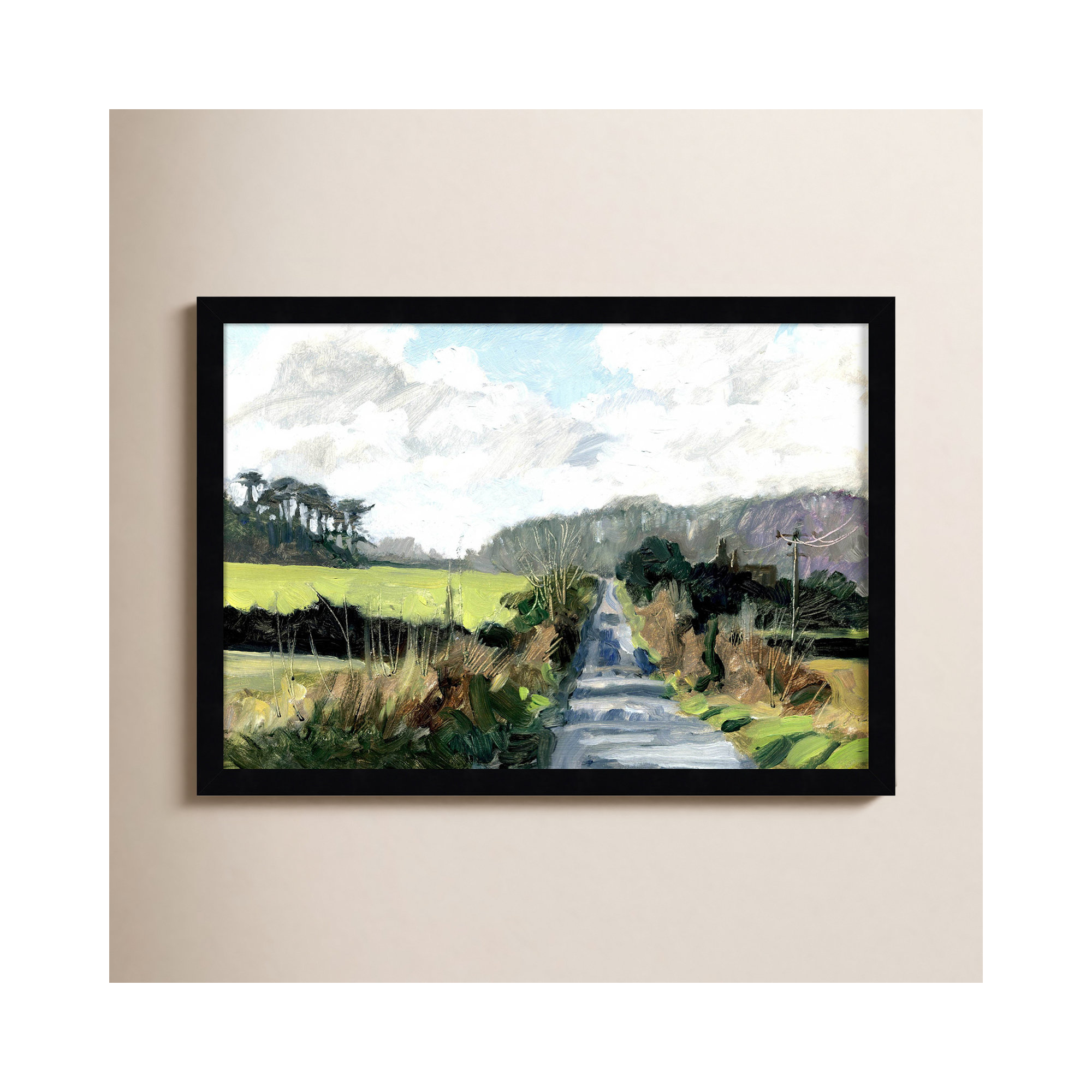 Ripple Lane by Metcalfe Clive, 15" H x 21" W x 1" D, Black