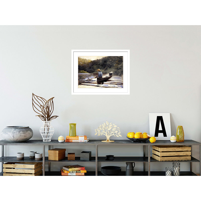 «Boy Fishing» par Winslow Homer, impression giclée sur cadre, H 22,74 po x l 29,5 po