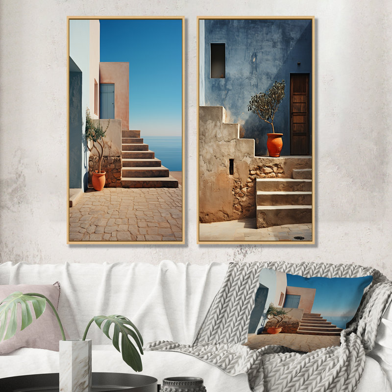 Ensemble de 2 décorations murales bouddhistes, H 32 po x l 33 po, Cadre flottant brun