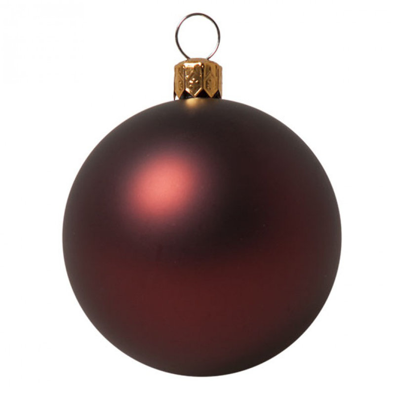6cm Bauble, Burgundy Satin