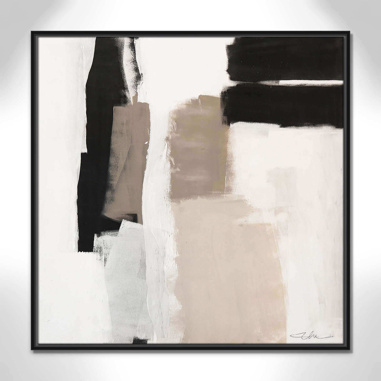 Earth Scapes II-A Print by Casa Fine Arts, Black Floater Framed, 31.5" H x 31.5" W x 2" D