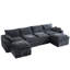 Ensemble de canapé modulaire: Très grand canapé sans cadre en forme de U avec repose-pieds, aucun assemblage requis-35002625-230319765
