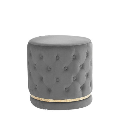 Annavictoria Gray Swivel Ottoman/stool
