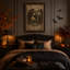 «Sugar Skull Woman and Skeleton with Roses in Halloween», art mural sur toile-1765554065
