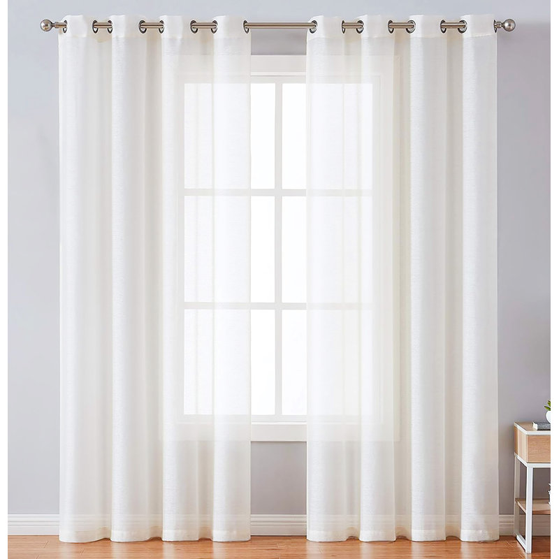 Paire de rideaux transparents Alohna, Beige