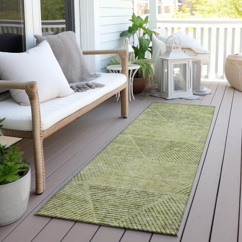 Tapis intérieur / extérieur lavable Mahaney, Tapis de couloir 2 pi 3 po x 7 pi 6 po