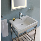 Arverne Stainless Steel Open Console 21" Single Bathroom Vanity Set