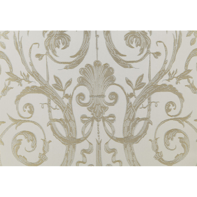 Bently Fabric & Champagne Finish Arm Chair (Set Of 2)