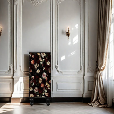 Vintage Floral Accent Cabinets