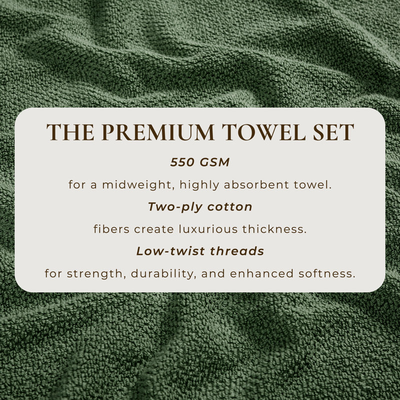 100% Cotton Textured Bath Sheet, Forest Green