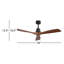 Ventilateur de plafond 3 pales standard Nicola-1851323405